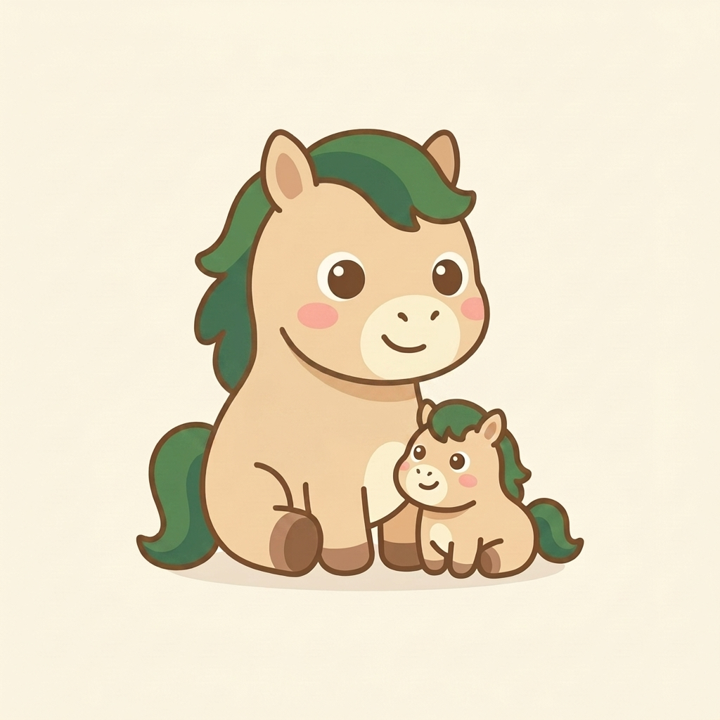아빠말 + 초록이 듀오 컷